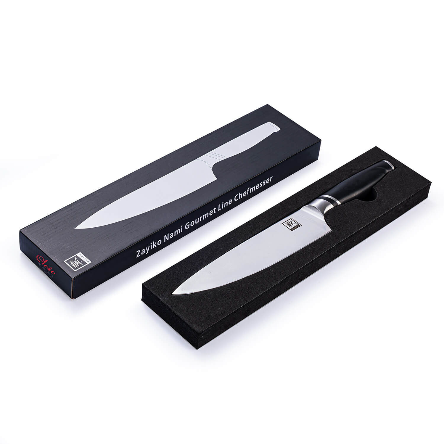 Zayiko NAMI Serie Chefmesser 20,00 cm Klinge | Deutscher Edelstahl | Ergonomischer ABS Griff von Zayiko
