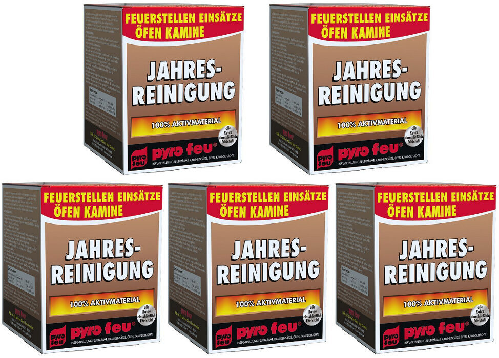 5x Jahresreinigung Entrußer für Ofen & Kamin alle Rohre einschließlich Edelstahl von pyro feu