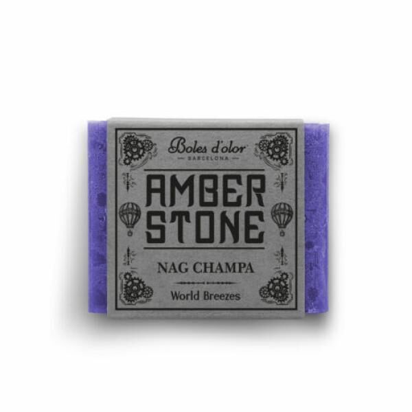 Amber Stone - Nag Champa Duft in Quadratform von Boles d'olor
