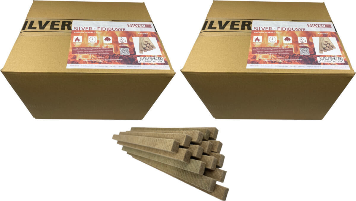 800 SILVER FIDIBUSSE® Anzünder | Kaminanzünder | Ofenanzünder | Grillanzünder von SILVER GmbH